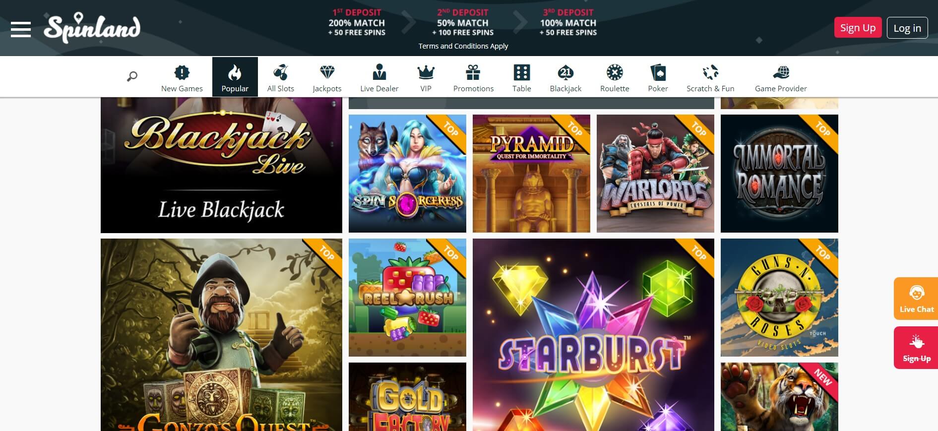 spinland casino bonus